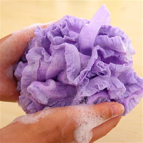 1pcs Bath Shower Set Mesh Net Scrub Body Strap Exfoliate Puff Sponge
