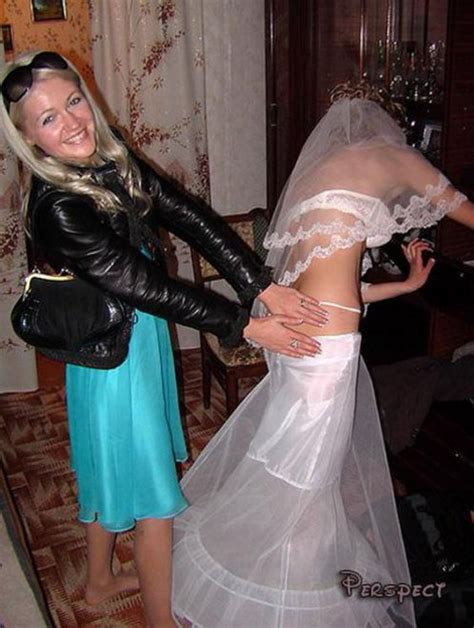 Embarrassed Bride Dealing With An Unexpected Wardrobe Malfunction Porn