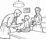 Coloring Pages Kids Doctors Hospitals Jobs Doctor sketch template