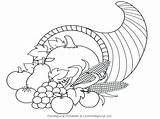 Coloring Cornucopia Pages Getdrawings Fruit sketch template