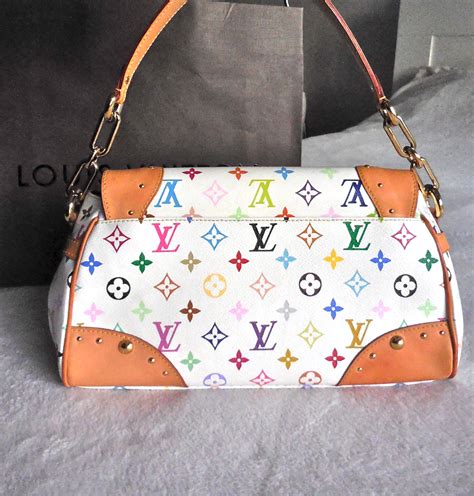 Louis Vuitton Takashi Murakami White Multicolor Beverly Mm