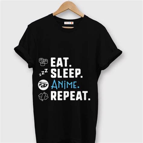 premium eat sleep anime repeat shirt hoodie sweater