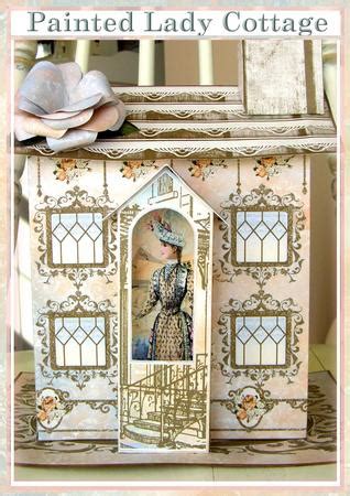 painted lady victorian home decor display  hand cutting cup