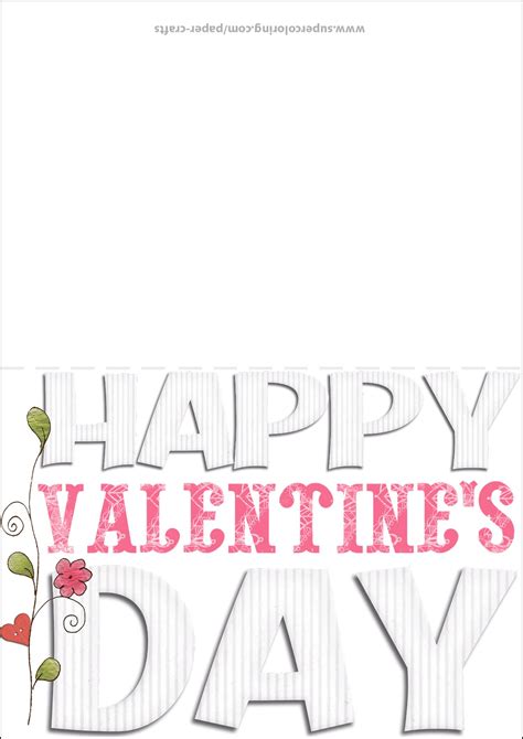 happy valentines day card template  printable papercraft templates