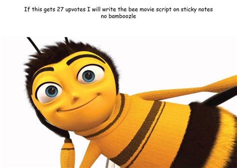 bee movie script bamboozle know your meme