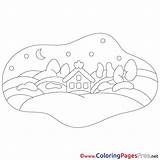 Coloring Winter Pages Ville Night Sheet Title sketch template