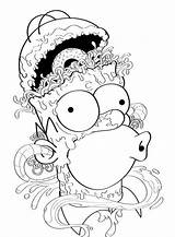 Simpson Simpsons Homer Trippy Lsd Malvorlagen Badass Colorir Mandalas Skizzen Psychedelic Erwachsenen Desenhos Garabateados Pintados Halloween Homero Lápiz Ausdrucken Zomer sketch template
