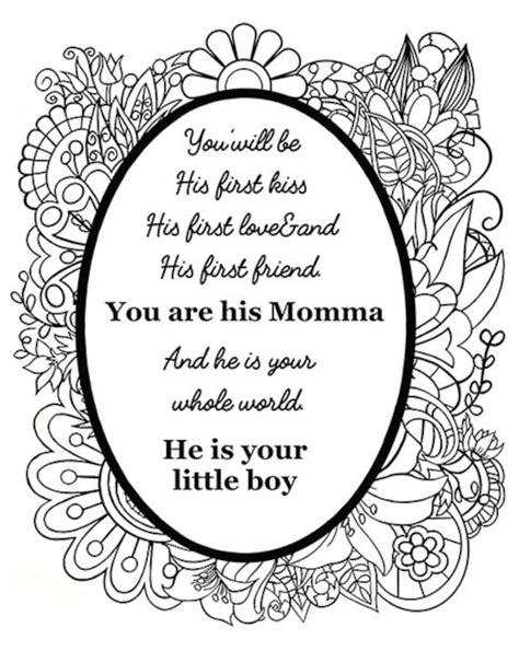 mothers day coloring page coloring  adults coloring etsy