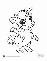 Coloring Pages Baby Cow Cute Animal Leapfrog Animals Farm Printable Touch Magic Drawing Color Cows Print Butthead Beavis Zebra Getdrawings sketch template