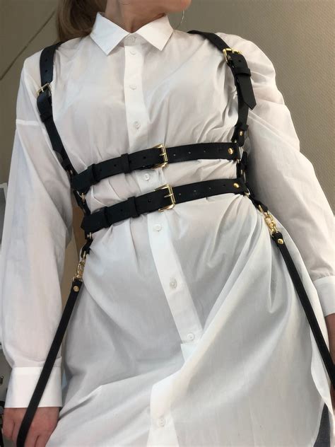 harness leather harness leather body belt harness women etsy
