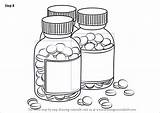 Pastillas Bottle Pill Frasco Medication Objects Drawings Tutorials Drawingtutorials101 sketch template