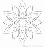 Flower Coloring Pages Geometric Rose Window Printable Flowers Template Colouring Paper Color Drawing Pattern Roses Getcolorings Mandala Choose Board Sheets sketch template