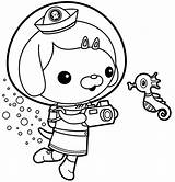 Octonauts Coloring Cartoons Pages Drawing Coloriage Kb sketch template