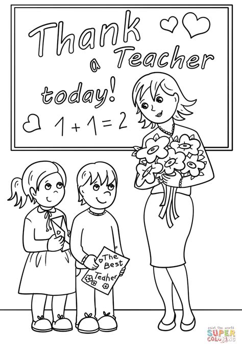 teacher   coloring pages