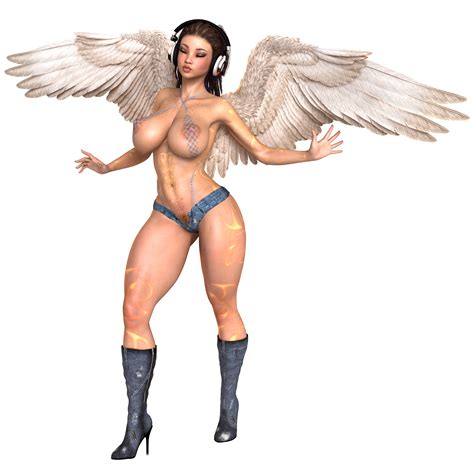 Rule 34 1girls 3d Angel Angel Wings Areola Slip Bare