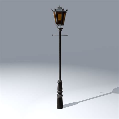 asset antique lamp street light  poly cgtrader