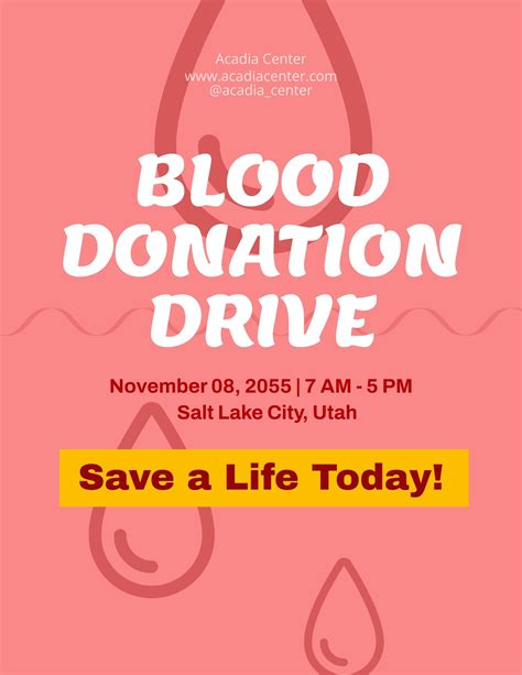 blood donation flyer template