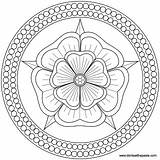 Mandala Rose Pages Coloring Mandalas Choose Board Pearls Color sketch template