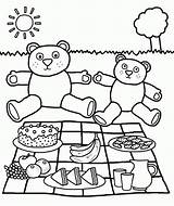 Coloring Pages Kids Color Picnics Fun Sheets Spring Print Picnic Ages Develop Recognition Creativity Skills Focus Motor Way sketch template