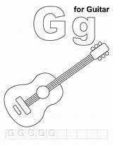 Guitar Coloring Pages Printable Alphabet Letter Kids Handwriting Practice Color Drawing Colouring Preschool Bestcoloringpages Getdrawings Electric Print Easy Choose Board sketch template