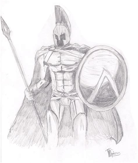 spartan warrior sketch  overlordhunter  deviantart