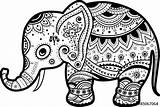 Mandalas Elefante Elefantes Mandala Elephants Indiano Dxf Africano Enregistrée Desde sketch template