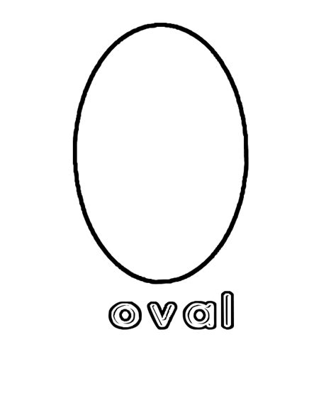 oval coloring page coloring pages