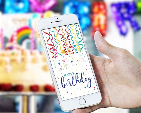 digital  card birthday electronic birthday card party streamers