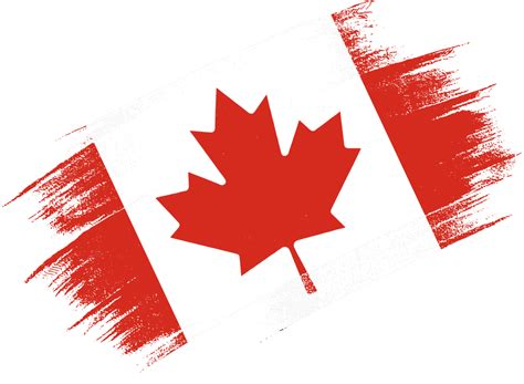 canada flag  brush paint textured isolated  png  transparent