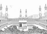 Mewarnai Kakbah Coloriage Kaaba Mandala Haram Islami Ramadan Kumpulan Masjidil Ausmalbilder Islam Paud Dua Tinggi Langit Serta Menara sketch template