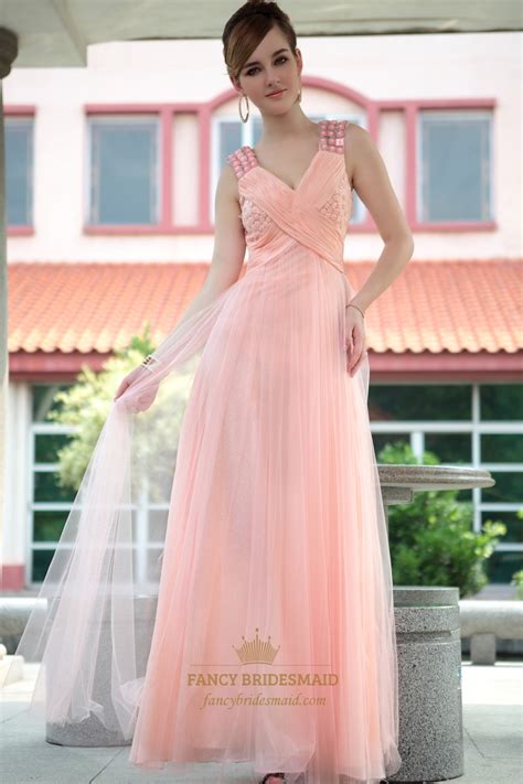 Light Pink Prom Dresses 2018 Light Pink Chiffon Maxi Dress