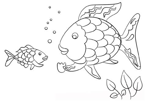 rainbow fish scale coloring printable educative printable detailed