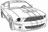 Mustang Autos Pictograma sketch template