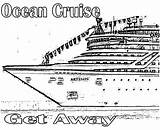 Coloring Cruise Ship Pages Ocean Away Netart Color Colouring Kids sketch template