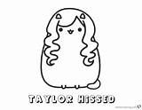 Pusheen Coloring Pages Hissed Taylor Printable Kids Print Cute Color Kawaii Template Bettercoloring sketch template