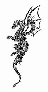 Dragon Tribal Tattoo Dragons Deviantart Tattoos Shoulder Chest Designs Drawing Simple Drawings Celtic Clip Clipart Orig12 Tatoo Evil Around Stencil sketch template