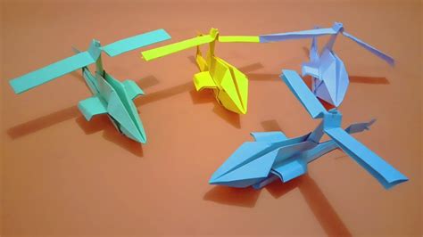 paper craft  buat origami helikopter     easy