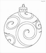 Christmas Coloring Ornaments Pages Kids Easy Printable Tree sketch template