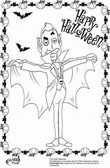 Coloring Dracula Pages Halloween sketch template
