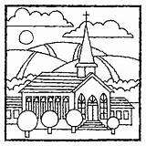 Iglesia Church Colorir Imprimir Igrejas Igreja Kleurplaat Chiese Kleurplaten Children Catholic sketch template