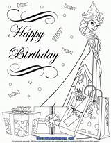 Coloring Pages Elsa Frozen Birthday Disney Party Printable Princess Cast Sheets Hat Visit Girl Kids sketch template