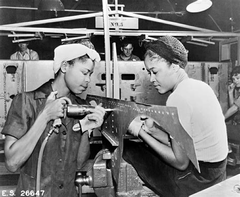Posterazzi Douglas Aircraft Factory Ntwo Women At Work At The Douglas