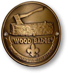 wood badge bronze antique wood badge hiking medallion woodbadge ebay