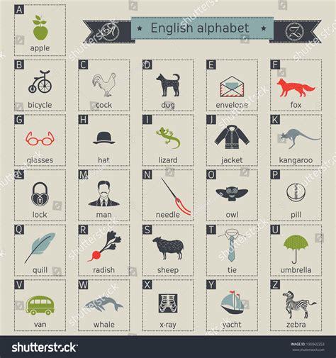 english alphabet stock vector illustration  shutterstock