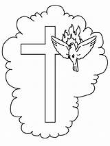 Pentecost Coloring Pages Bible Colouring Kids Color Children Print Dove Spanish Clipart Cross Book Mayo Library Clip Cartoon Popular Coloring2print sketch template