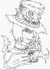 Coloring Hatter Mad Drawing Manga Burton Tim Sketch Pages Cat Cheshire Paintingvalley Size Color Sketches sketch template