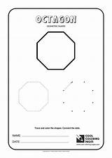 Geometric Shapes Coloring Octagon Pages Cool Kids sketch template