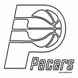 Coloring Pages Nba Basketball Pacers Indiana Sports Lakers Colormegood sketch template