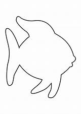 Fish Outline Template Coloring Colouring Pages Rainbow Shape Templates Choose Board Animal sketch template