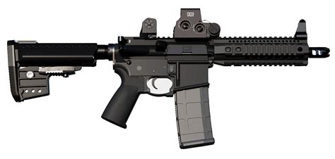 M4 M16 Selective Fire Short Barreled Rifle 3d Cgtrader